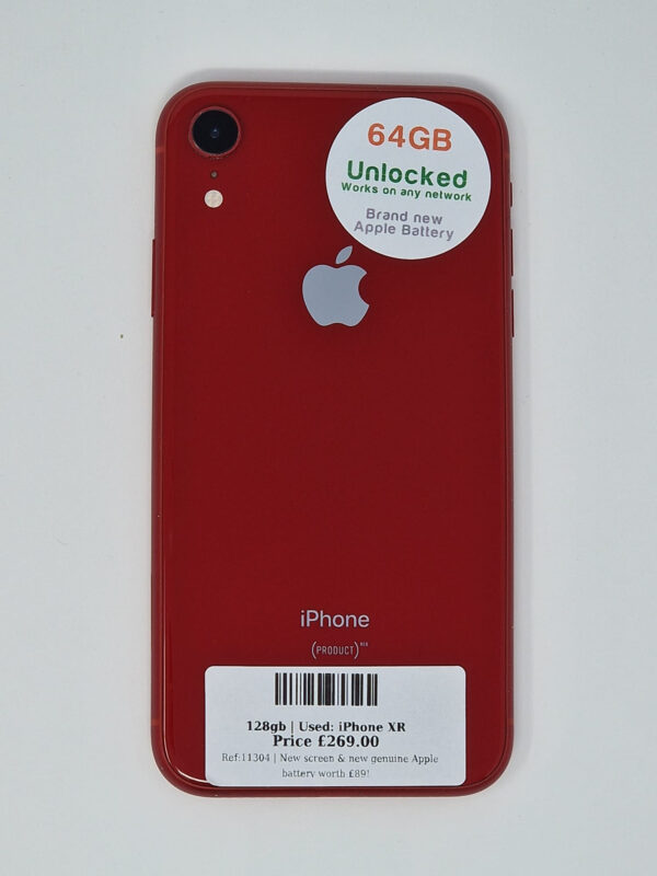 Apple iPhone XR Red 128gb Unlocked | Used device |