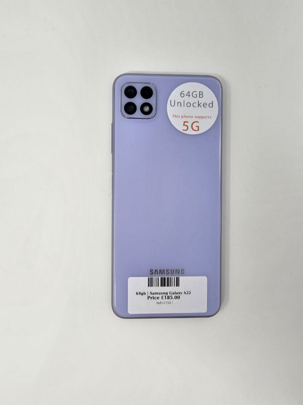 Samsung Galaxy A22 purple 64gb Unlocked | Used device |