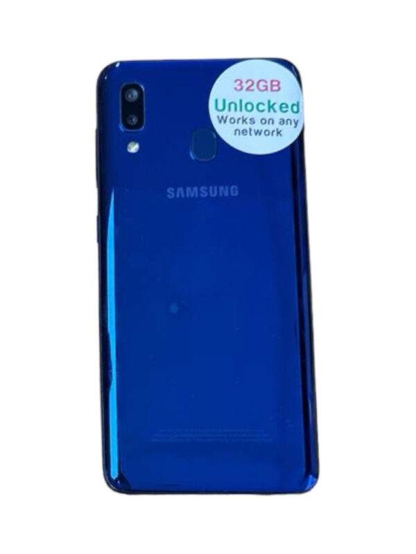 Samsung Galaxy A20 Blue 32gb Unlocked | Used device |