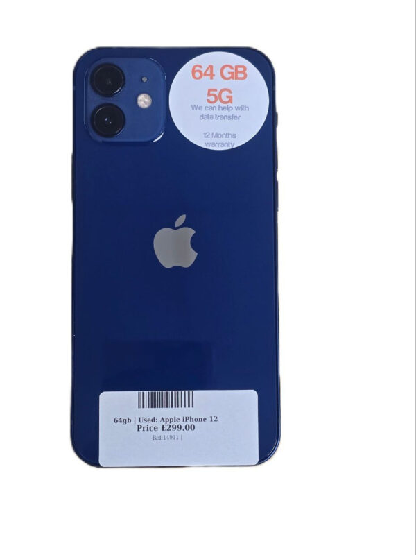 Apple iPhone 12 Midnight blue 64gb Unlocked | Used device |