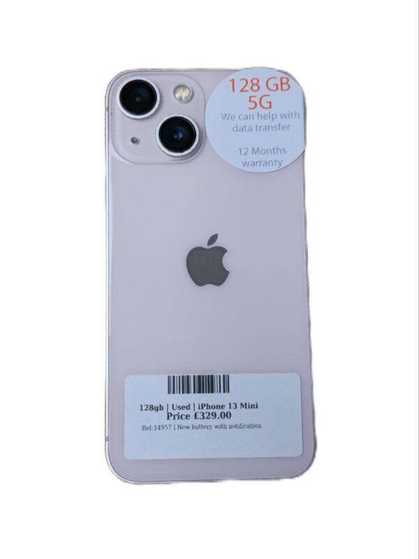 Apple iPhone 13 Mini Pink 128gb Unlocked | Used device |