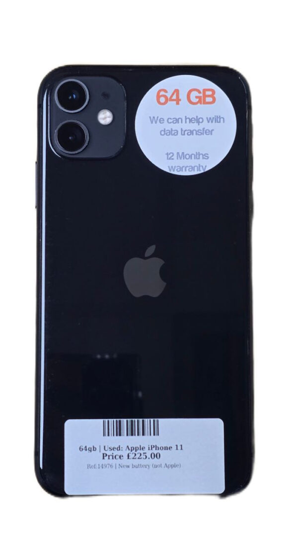 Apple iPhone 11 Black 64gb Unlocked | Used device |