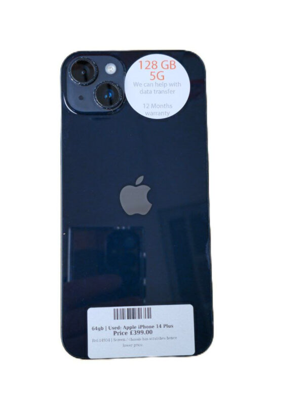 Apple iPhone 14 Plus Midnight 64gb Unlocked | Used device |