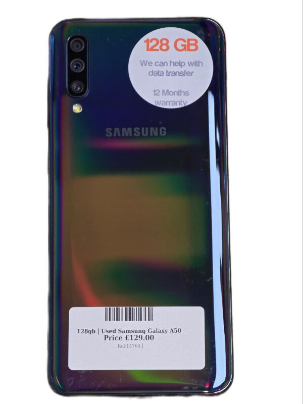 Samsung Galaxy A50 Prism black 128gb Unlocked | Used device |