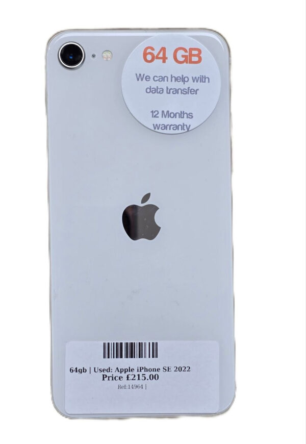 Apple iPhone SE 2022 (SE 3) White 64gb Unlocked | Used device |