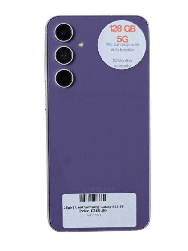 Samsung Galaxy S23 FE Purple / Silver 128gb Unlocked | Used device |
