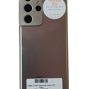 Samsung Galaxy S21 Ultra Silver 128gb Unlocked | Used device |