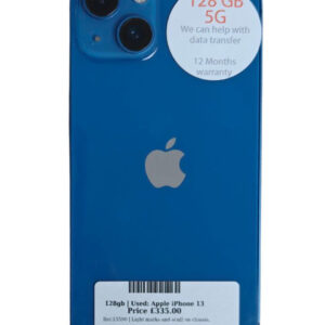 Apple iPhone 13  Blue 128gb Unlocked | Used device |