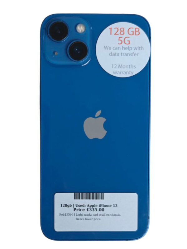 Apple iPhone 13  Blue 128gb Unlocked | Used device |