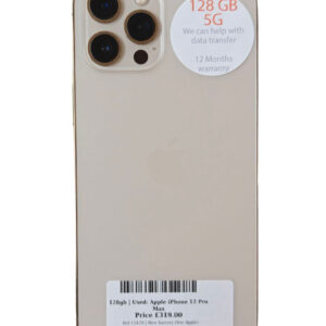 Apple iPhone 12 Pro Max Gold 128gb Unlocked | Used device |