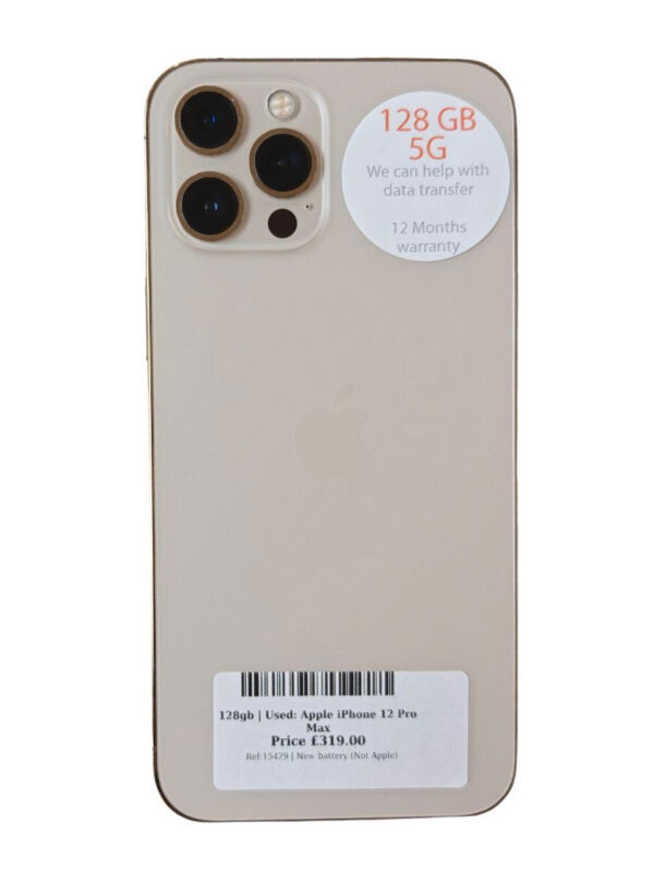Apple iPhone 12 Pro Max Gold 128gb Unlocked | Used device |