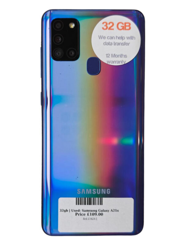 Samsung Galaxy A21s Blue 32gb Unlocked | Used device |
