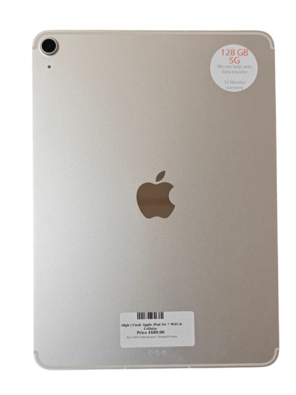 Apple iPad Air 7 Silver 128gb Unlocked | Used device |