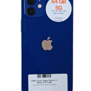 Apple iPhone 12 Blue 64gb Unlocked | Used device |