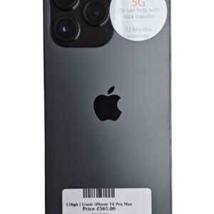 Apple iPhone 14 Pro Max Black 128gb Unlocked | Used device |