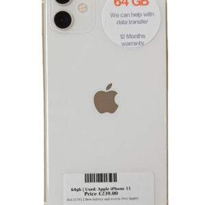 Apple iPhone 11 White 64gb Unlocked | Used device |