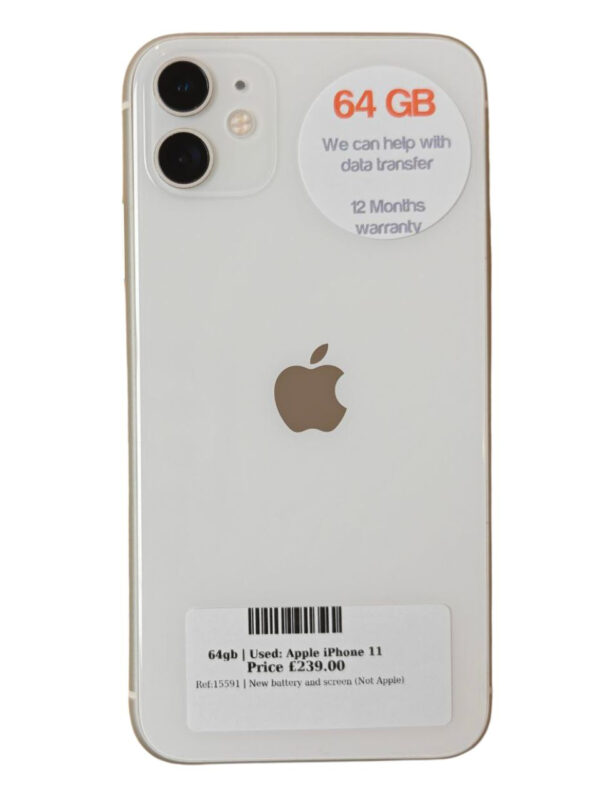 Apple iPhone 11 White 64gb Unlocked | Used device |