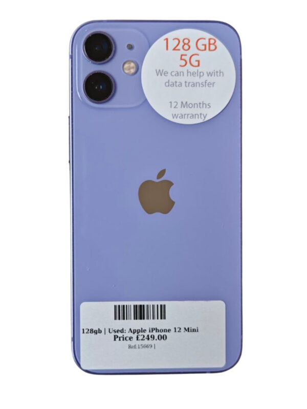 Apple iPhone 12 Mini. purple 128gb Unlocked | Used device |