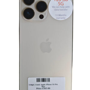 Apple iPhone 14 Pro Max Gold 128gb Unlocked | Used device |