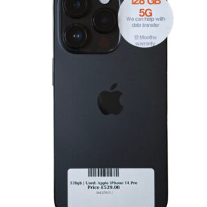 Apple iPhone 14 Pro Black 128gb Unlocked | Used device |