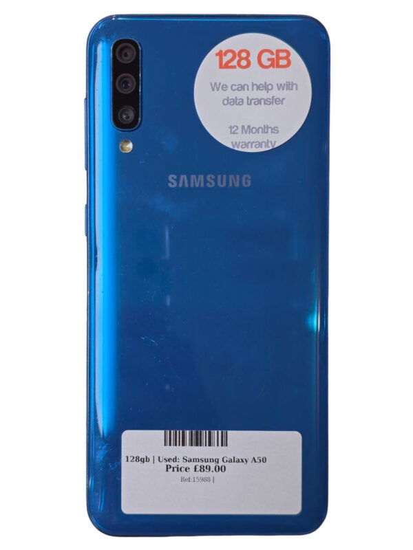 Samsung Galaxy A50 Blue 128gb Unlocked | Used device |