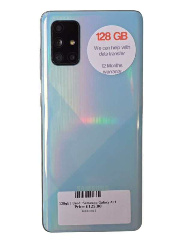 Samsung Galaxy A71 Teal 128gb Unlocked | Used device |