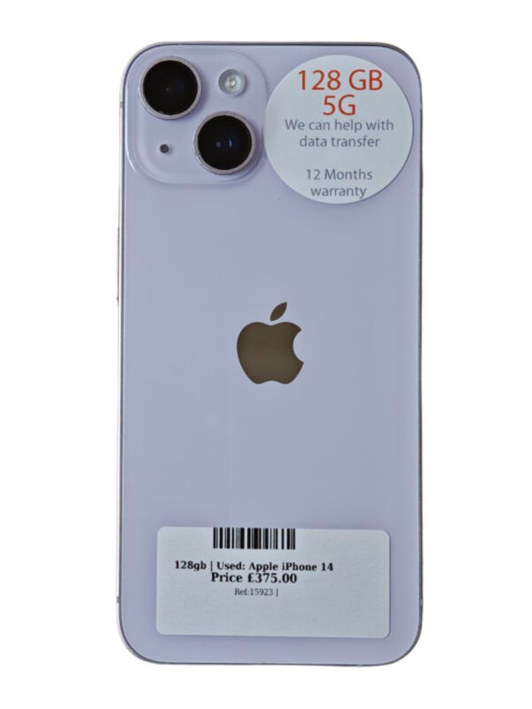Apple iPhone 14 Purple / Lilac 128gb Unlocked | Used device |