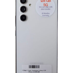 Samsung Galaxy A54 5G White 128gb Unlocked | Used device |