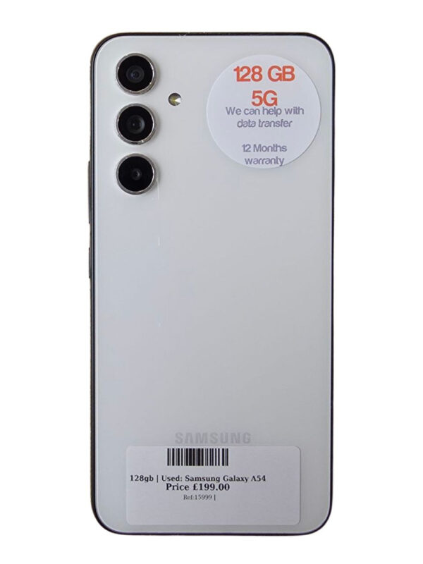 Samsung Galaxy A54 5G White 128gb Unlocked | Used device |