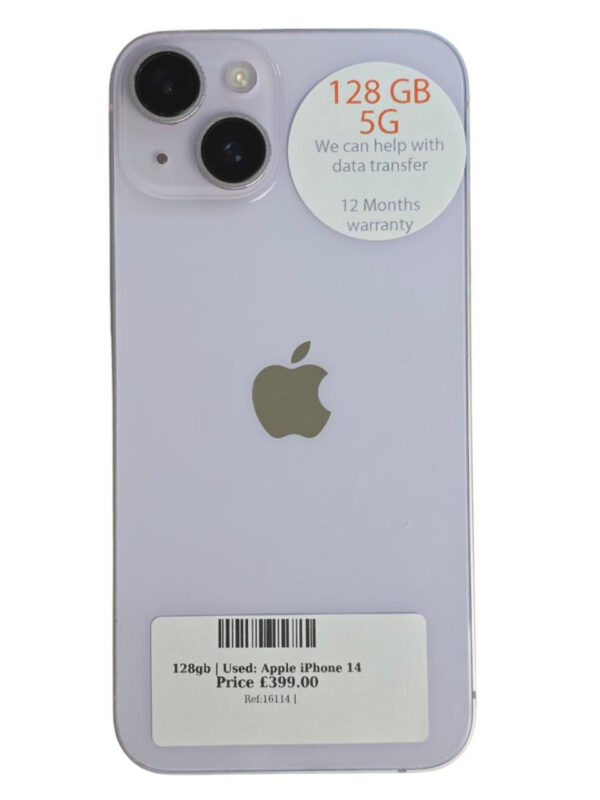 Apple iPhone 14 purple 128gb Unlocked | Used device |