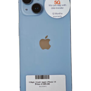 Apple iPhone 14 Blue 128gb Unlocked | Used device |