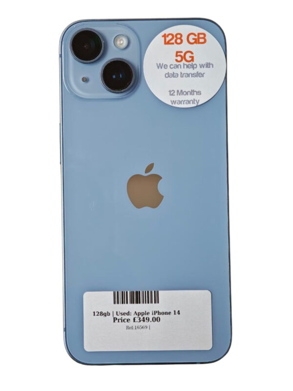 Apple iPhone 14 Blue 128gb Unlocked | Used device |