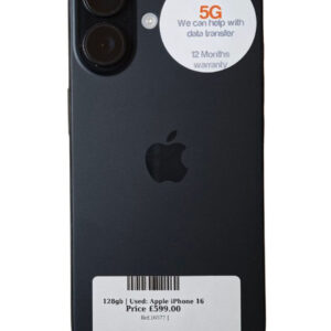 Apple Apple Iphone 16 Black 128gb Unlocked | Used device |