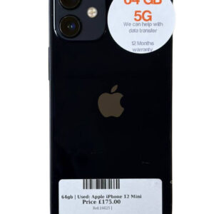 Apple iPhone 12 Mini Blue 64gb Unlocked | Used device |