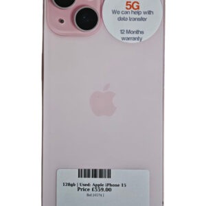 Apple iPhone 15 Pink 128gb Unlocked | Used device |