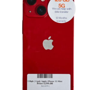 Apple iPhone 13 Mini Product Red 128gb | Used device |