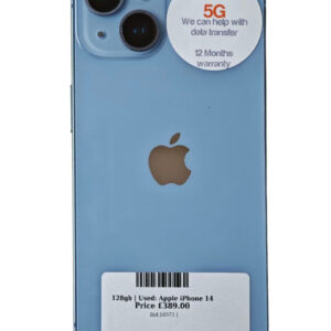 Apple iPhone 14 Blue 128gb Unlocked | Used device |