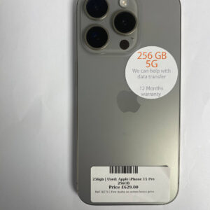 Apple 15 pro Natural Titanium 256gb Unlocked | Used device |