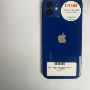 Apple iPhone 12 Blue 64gb Unlocked | Used device |