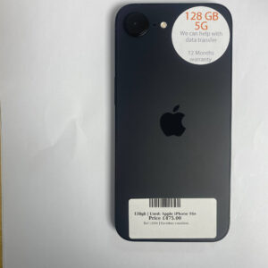 Apple iPhone 16e Black 128gb Unlocked | Used device |