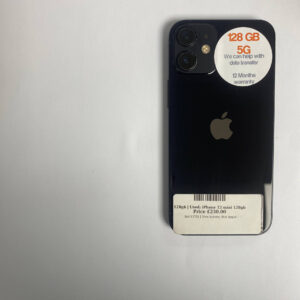 Apple iPhone 12 Mini Black 128gb Unlocked | Used device |