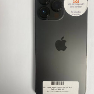 Apple iPhone 14 Pro Max Space Black 1tb Unlocked | Used device |