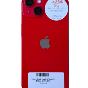 Apple iPhone 14 Product Red 128gb Unlocked | Used device |