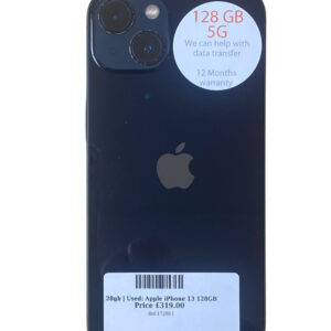 Apple iPhone 13  Black 128gb Unlocked | Used device |