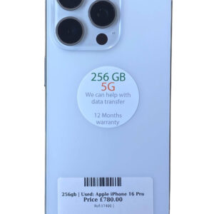 Apple iPhone 16 Pro. Silver 256gb Unlocked | Used device |