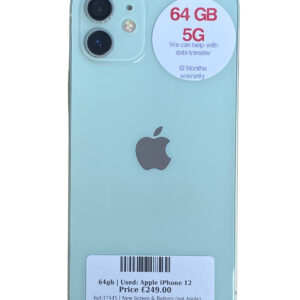 Apple iPhone 12 Mint Green 64gb Unlocked | Used device |