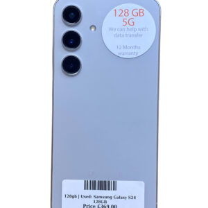 Samsung Galaxy S24 Silver 128gb Unlocked | Used device |